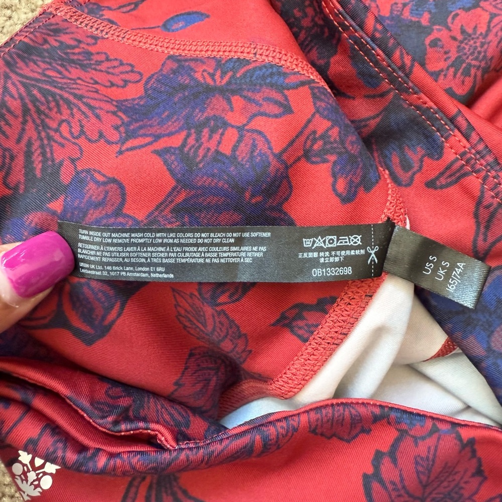 Free People Movement Leggings Women Ringside Red Cutout Athleisure Size S - Picture 9 of 10